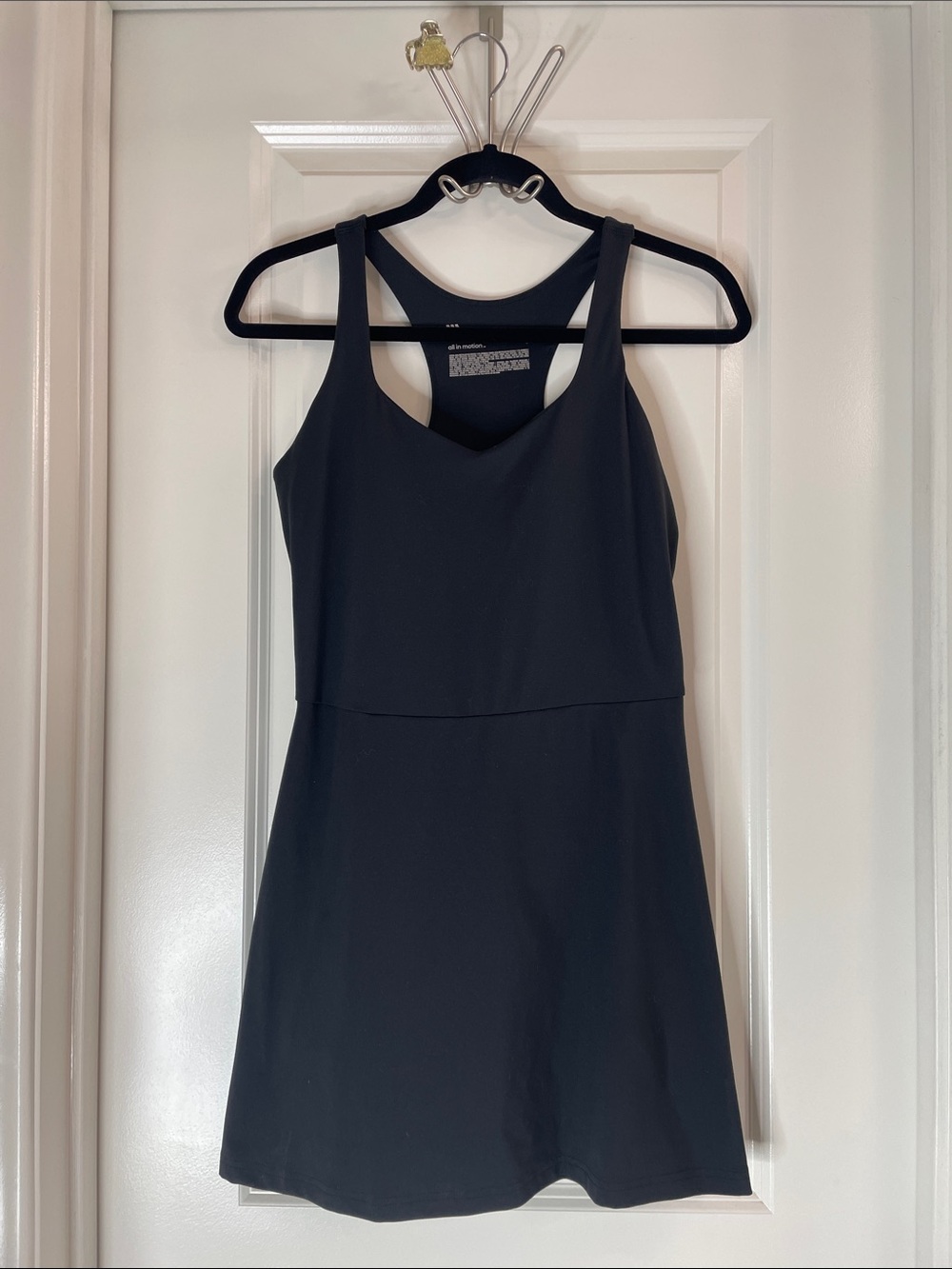 all in motion Black Racerback Mini Dress